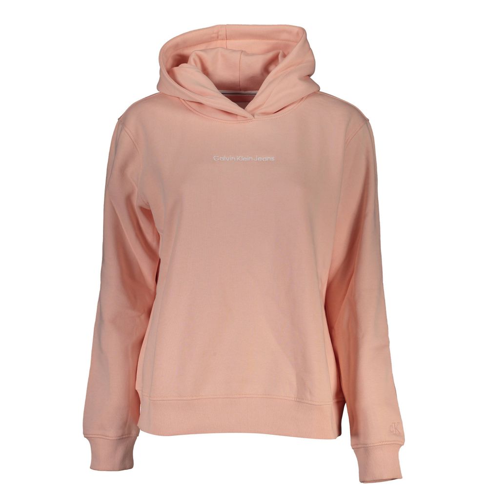 Calvin Klein Chic roze fleece sweatshirt met capuchon