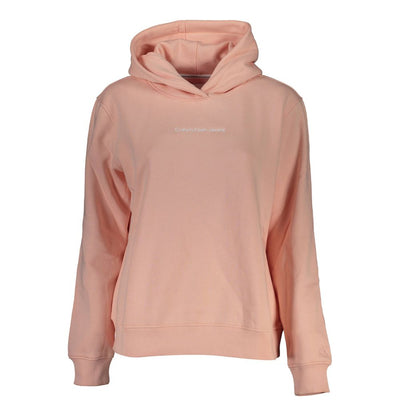 Calvin Klein Chic roze fleece sweatshirt met capuchon