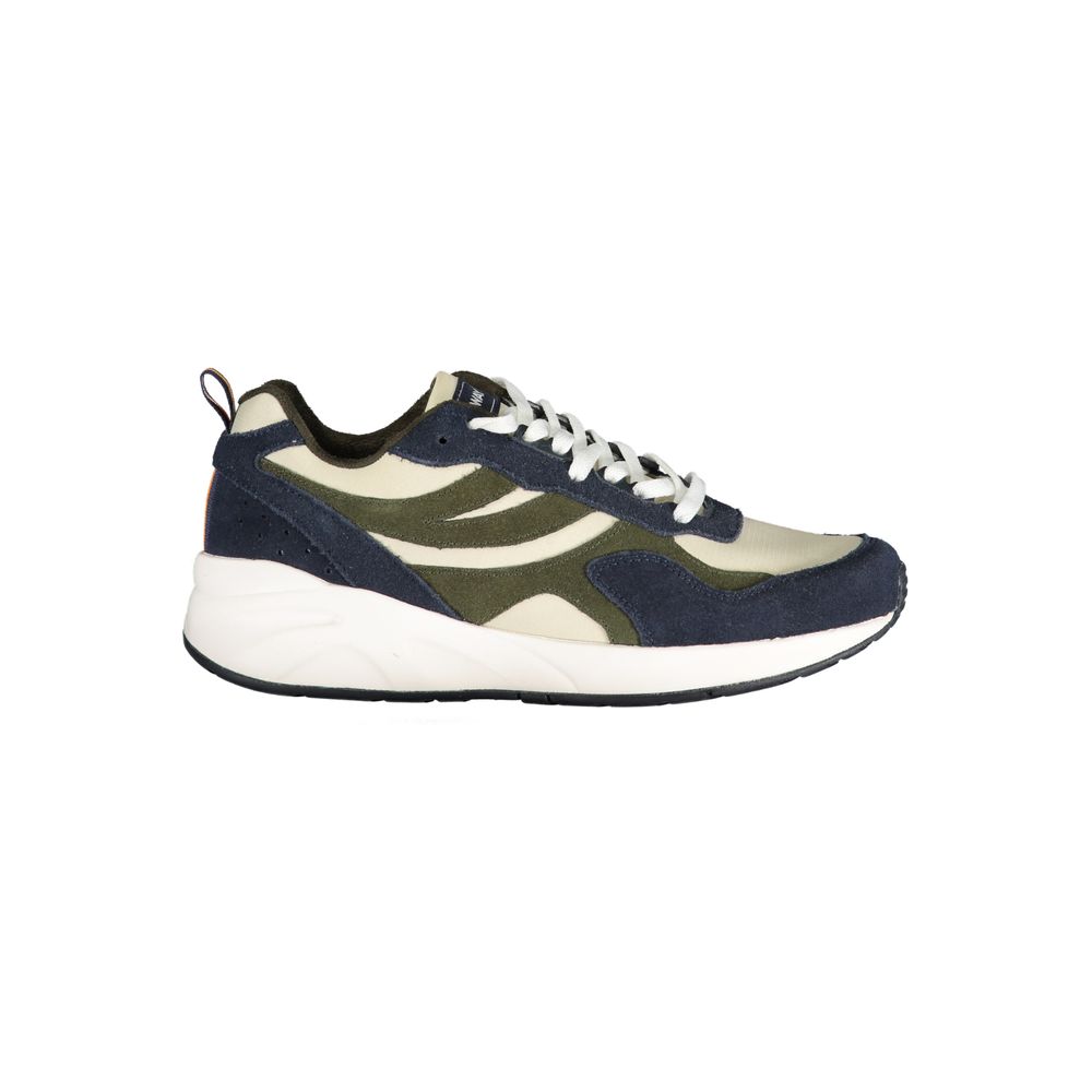K-WAY Strakke blauwe sneakers met contrasterende details