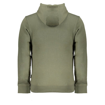 Napapijri Emerald Green Hooded Sweatshirt with Embroidery