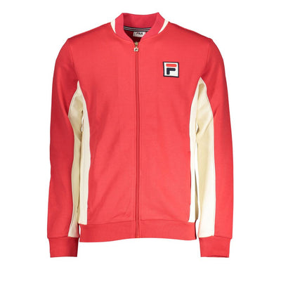 Sweat-shirt élégant à manches longues et fermeture éclair Fila en rose