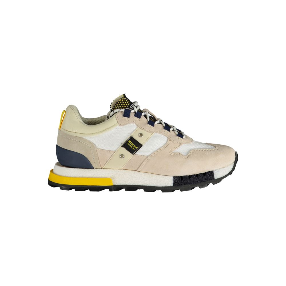 Baskets Blauer en cuir blanc pour hommes