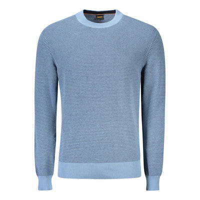 Pull Hugo Boss en coton bleu pour homme