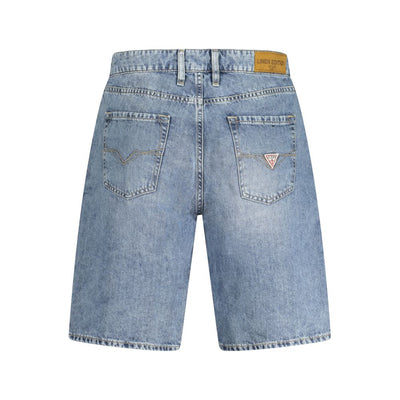 Guess Jeans Blue Cotton Men Bermuda