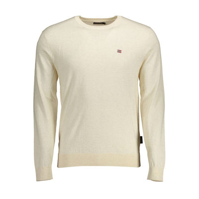 Pull Napapijri beige en coton pour homme
