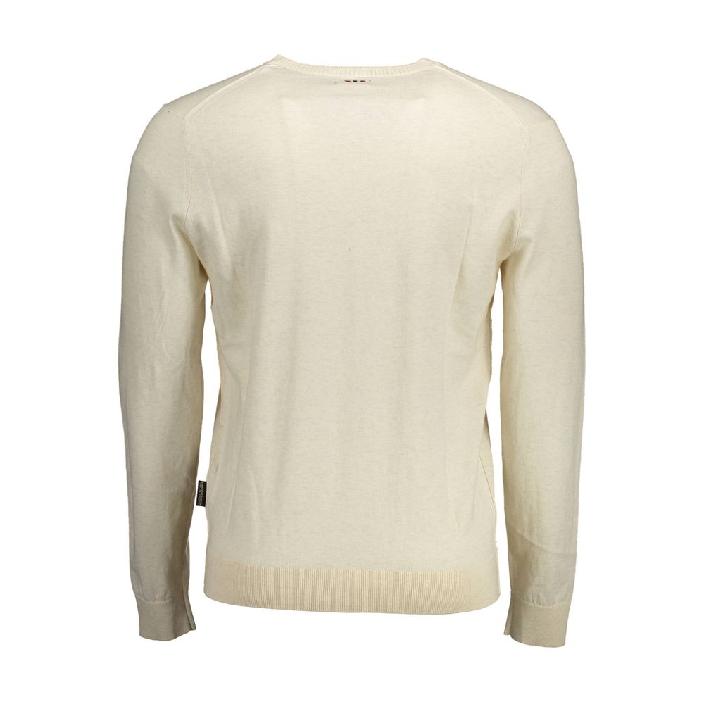 Pull Napapijri beige en coton pour homme