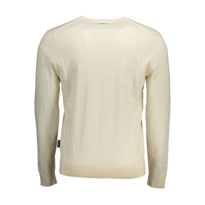 Pull Napapijri beige en coton pour homme