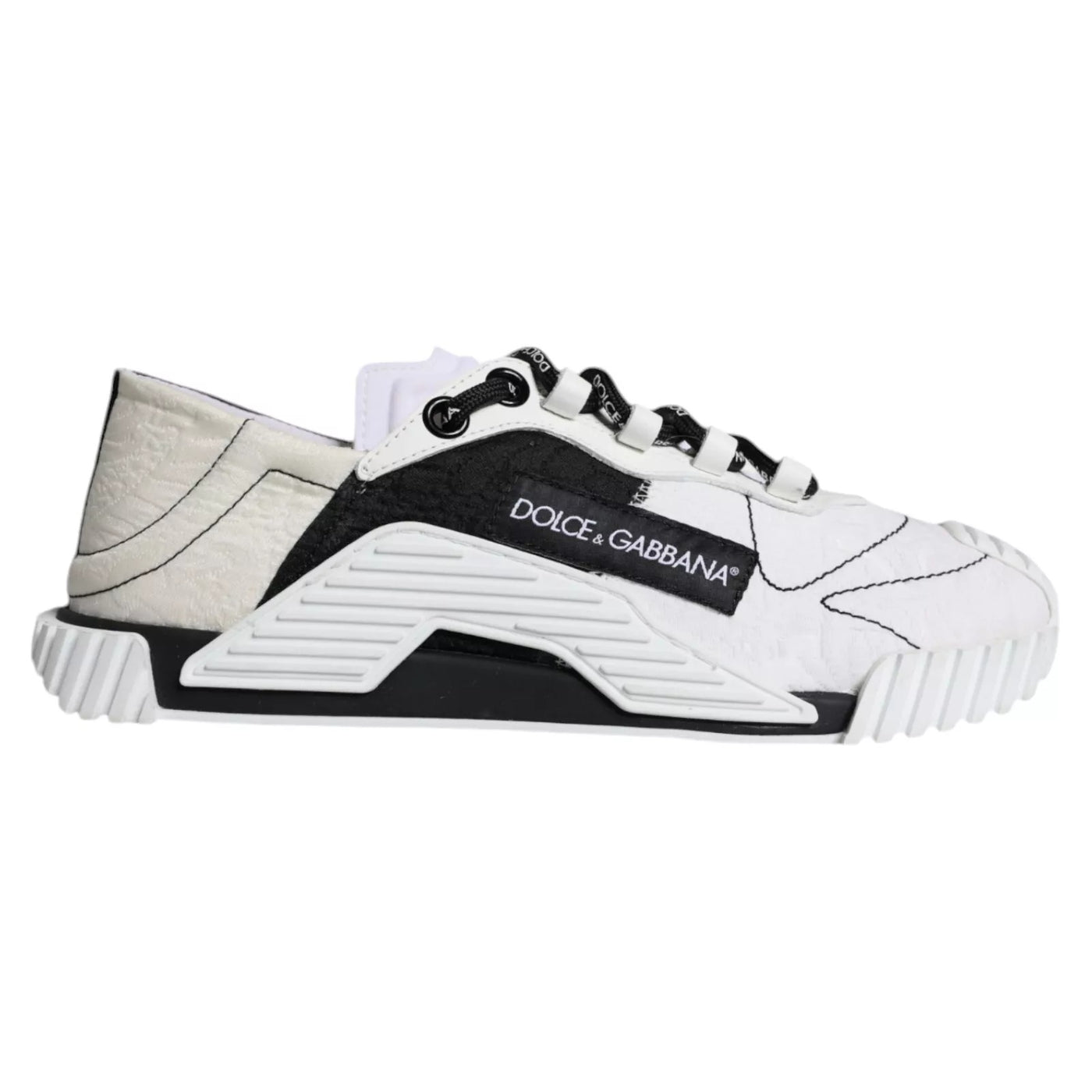 Dolce &amp; Gabbana Witte Zwarte Lage NS1 Sneakers Schoenen
