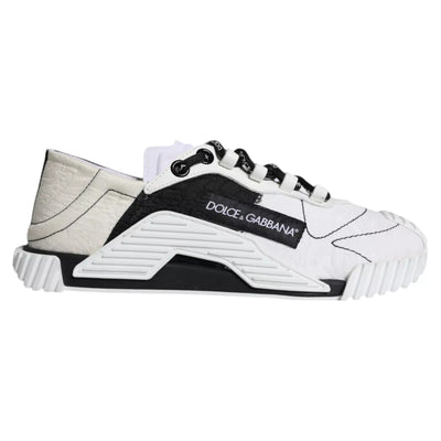 Dolce &amp; Gabbana Witte Zwarte Lage NS1 Sneakers Schoenen