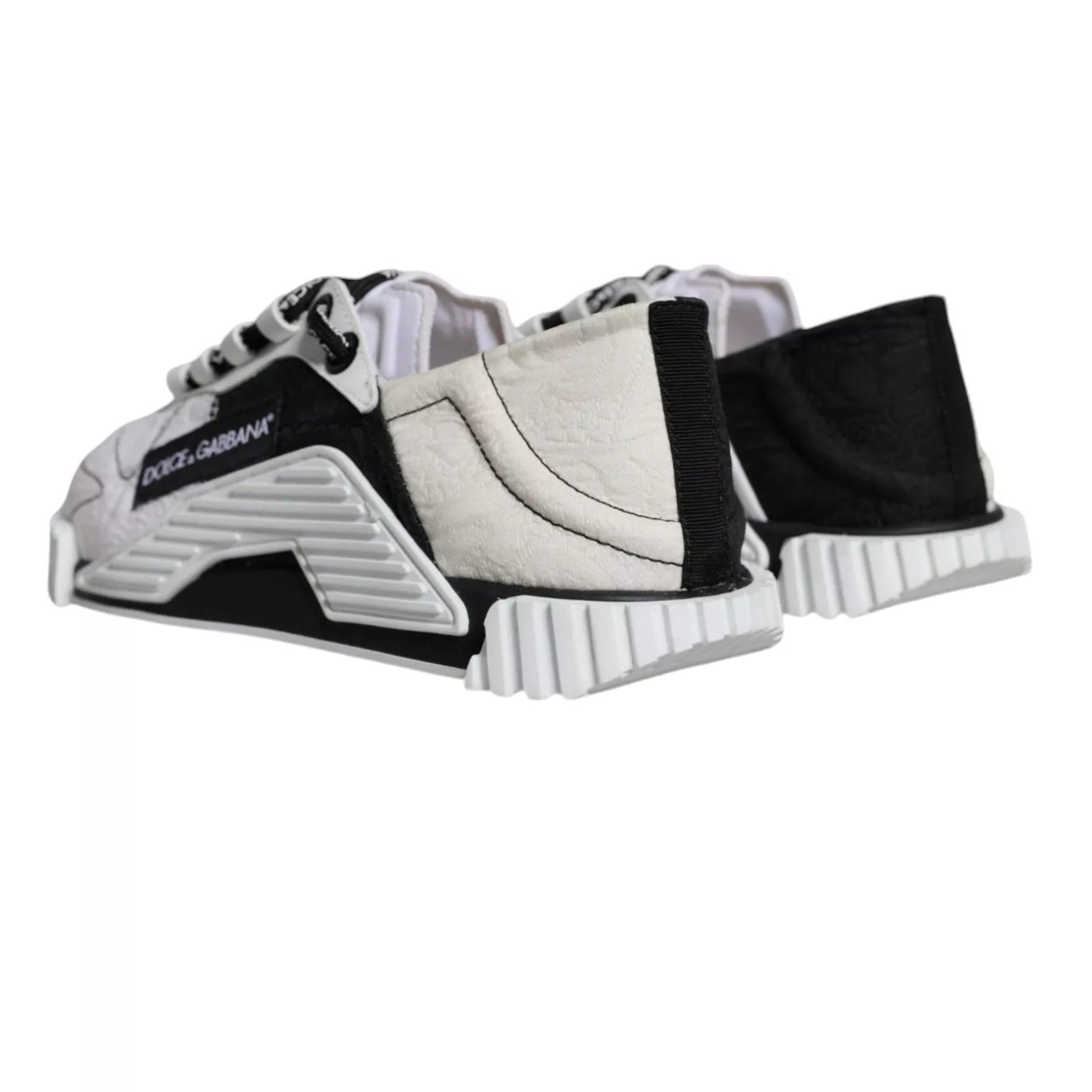 Dolce &amp; Gabbana Witte Zwarte Lage NS1 Sneakers Schoenen