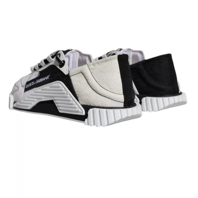 Dolce &amp; Gabbana Witte Zwarte Lage NS1 Sneakers Schoenen