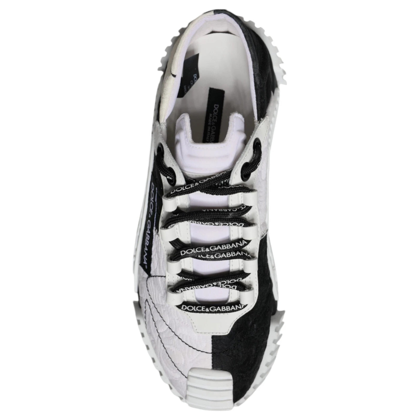 Dolce &amp; Gabbana Witte Zwarte Lage NS1 Sneakers Schoenen
