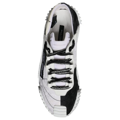 Dolce &amp; Gabbana Witte Zwarte Lage NS1 Sneakers Schoenen