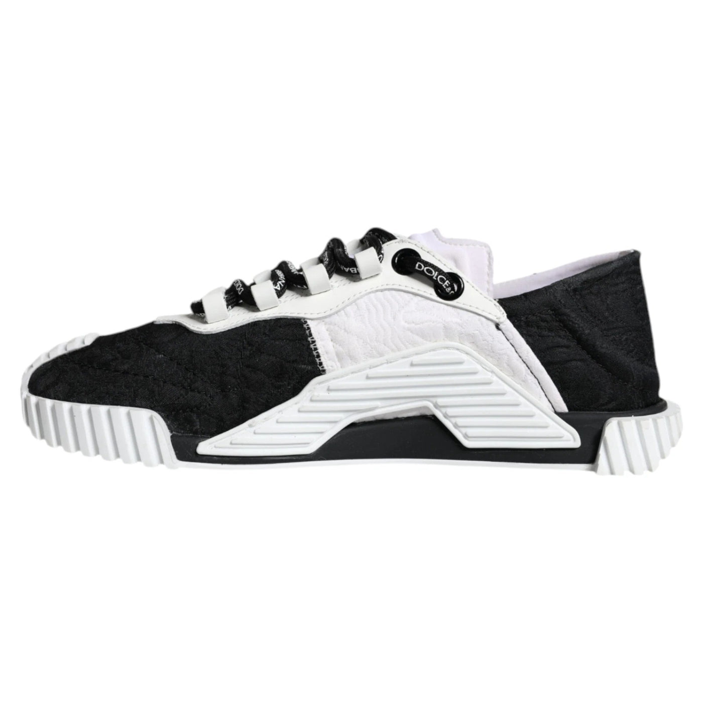 Dolce &amp; Gabbana Witte Zwarte Lage NS1 Sneakers Schoenen
