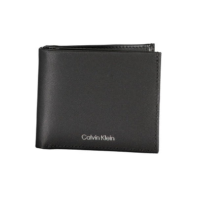 Calvin Klein Elegante Zwarte Leren Portemonnee met RFID-blokkering