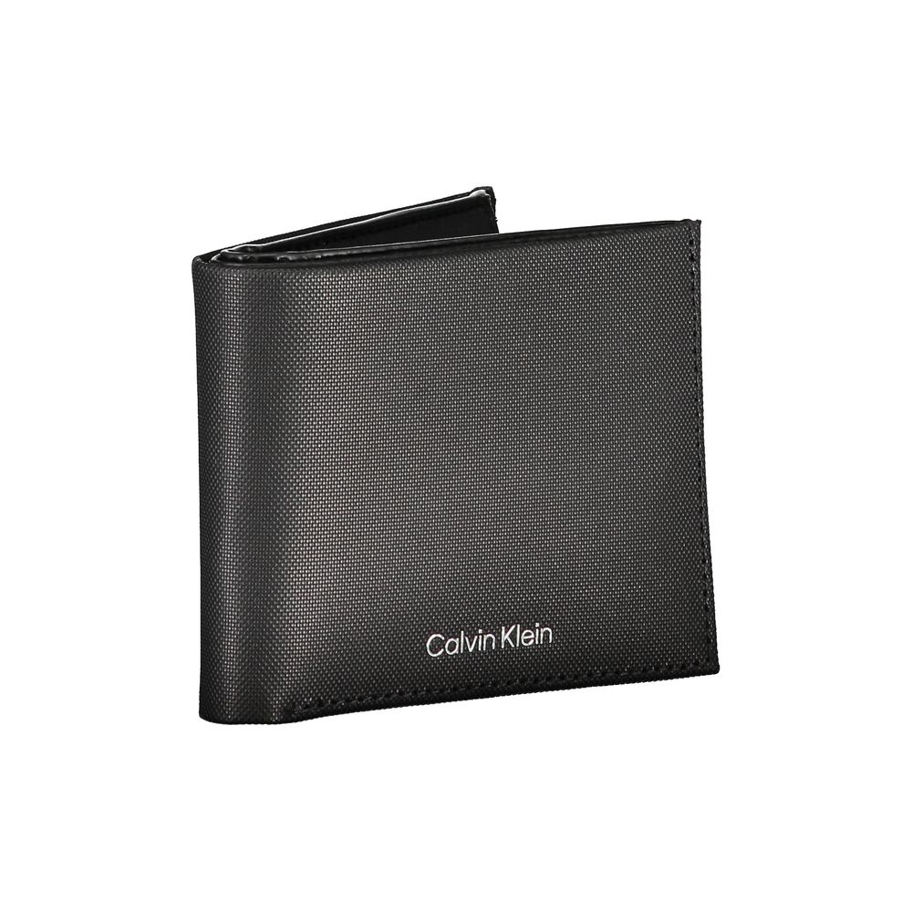 Calvin Klein Elegante Zwarte Leren Portemonnee met RFID-blokkering