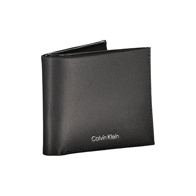 Calvin Klein Elegante Zwarte Leren Portemonnee met RFID-blokkering