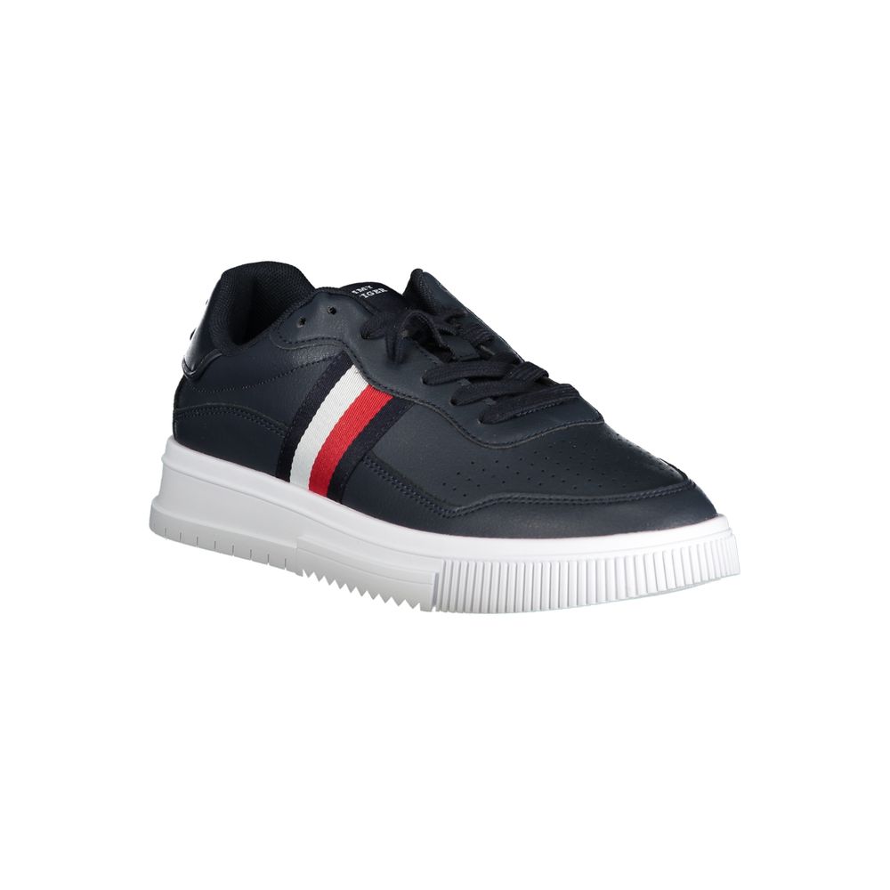 Tommy Hilfiger blauwe leren herensneaker