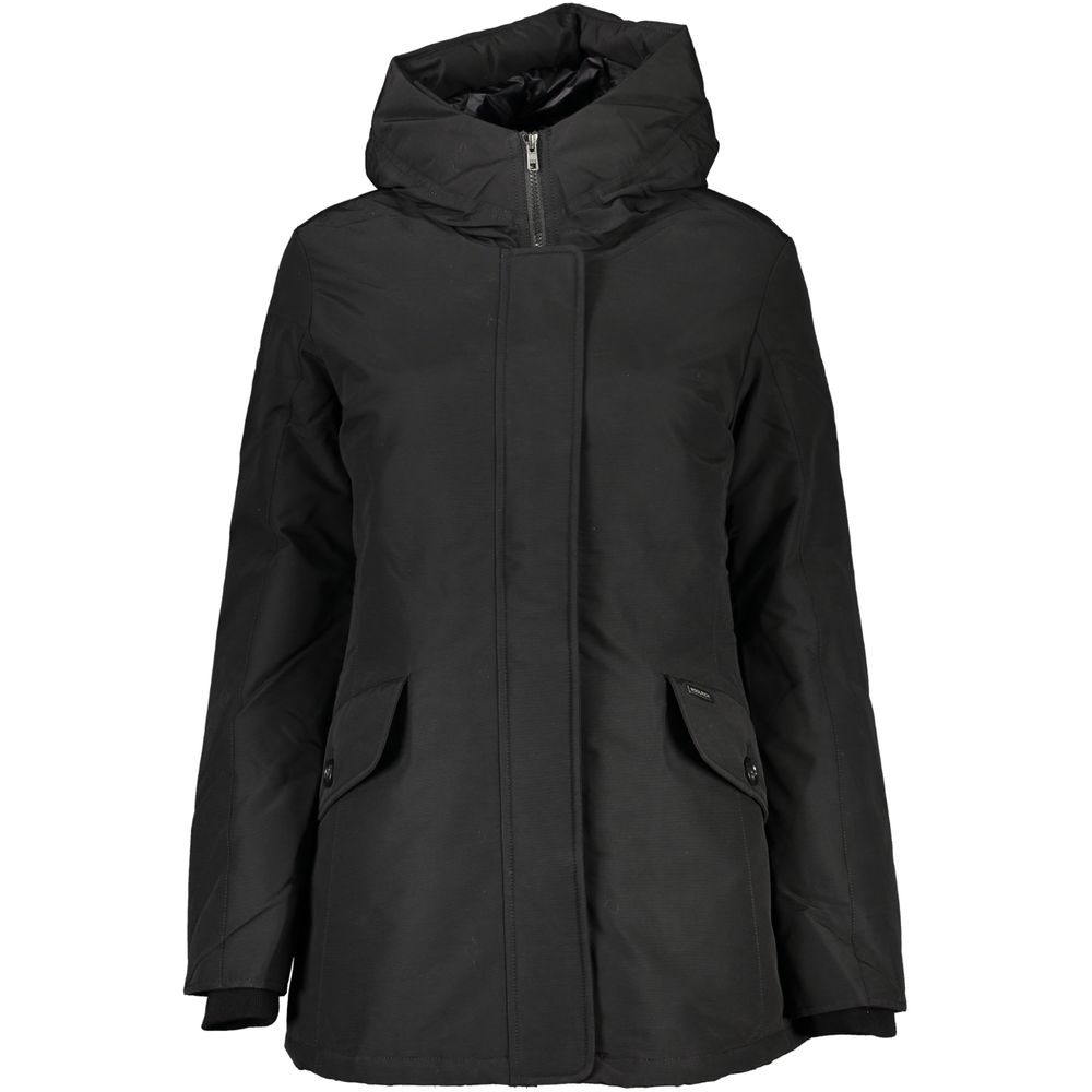 Woolrich zwarte katoenen jassen en jassen