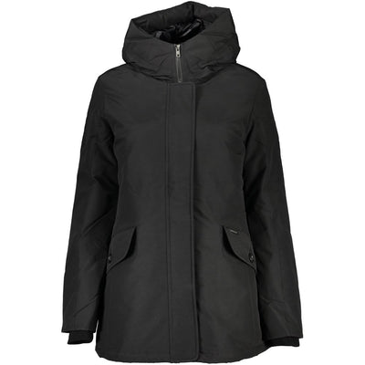 Woolrich zwarte katoenen jassen en jassen