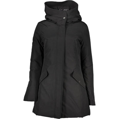 Woolrich zwarte katoenen jassen en jassen