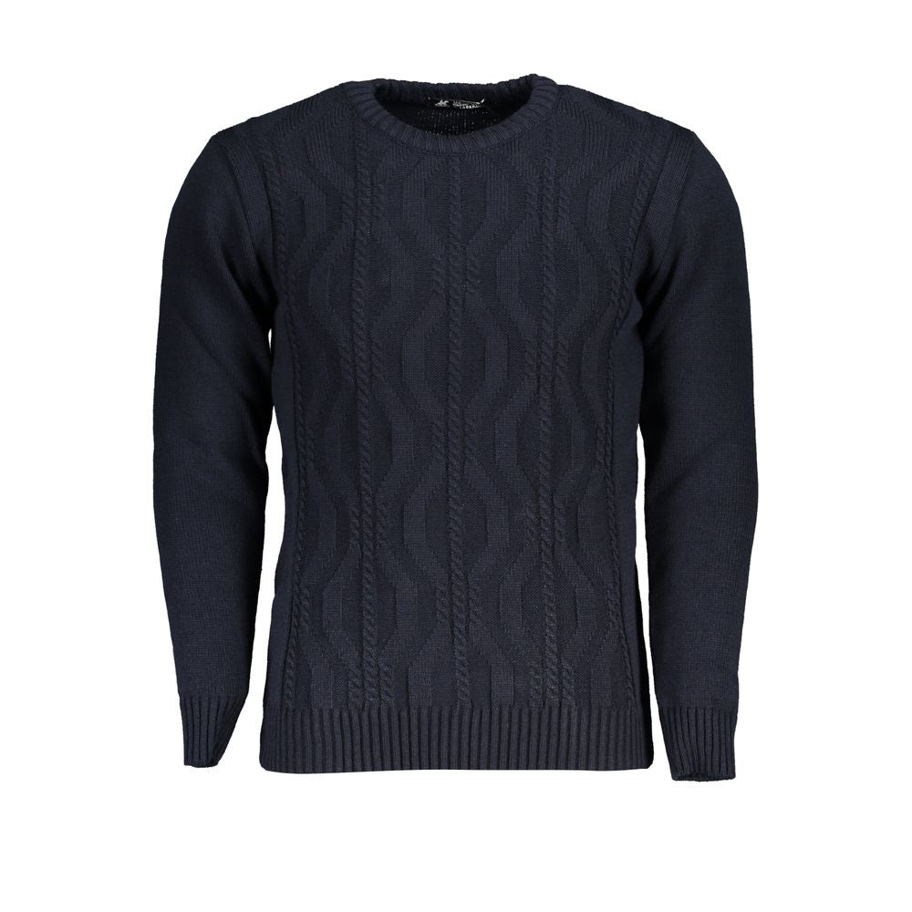 US Grand Polo blauwe stoffen trui
