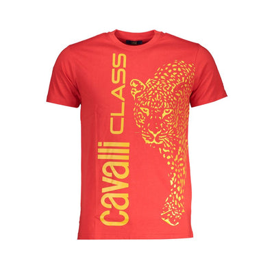 Cavalli Class Rood Katoenen T-shirt