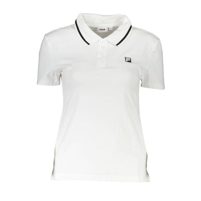 Polo Fila en coton blanc pour femme