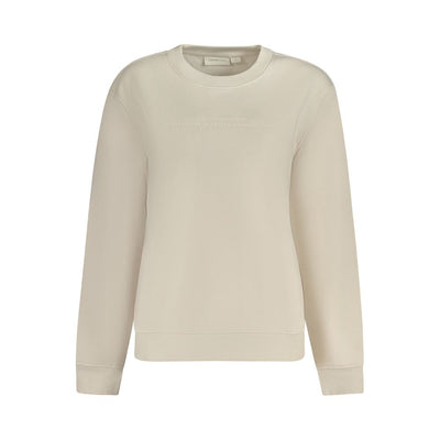 Pull femme en coton beige Calvin Klein