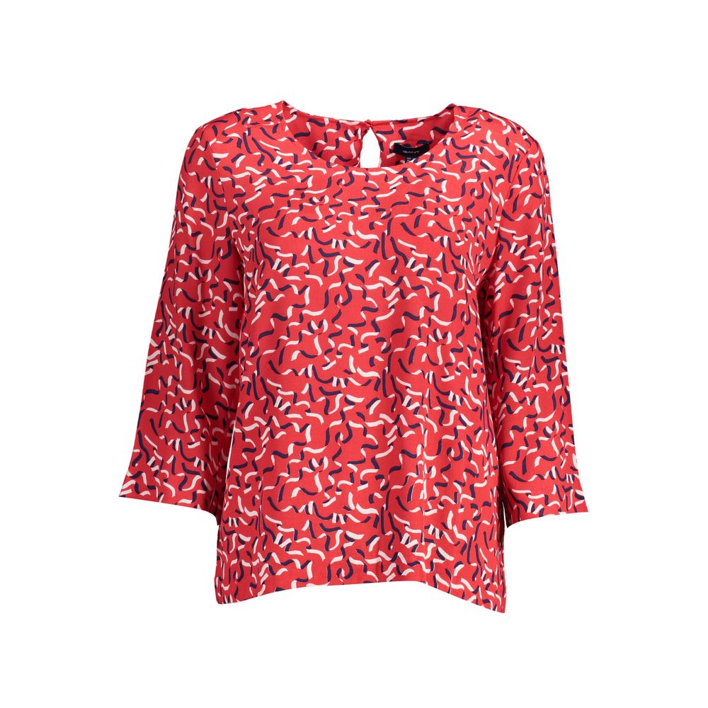 Gant Rode Viscose Dames Trui