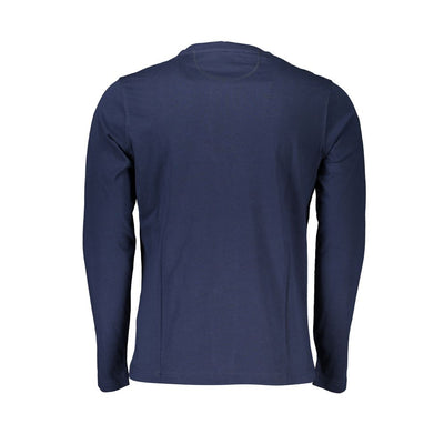 La Martina Chic Blauw Ronde Hals Geborduurd T-shirt