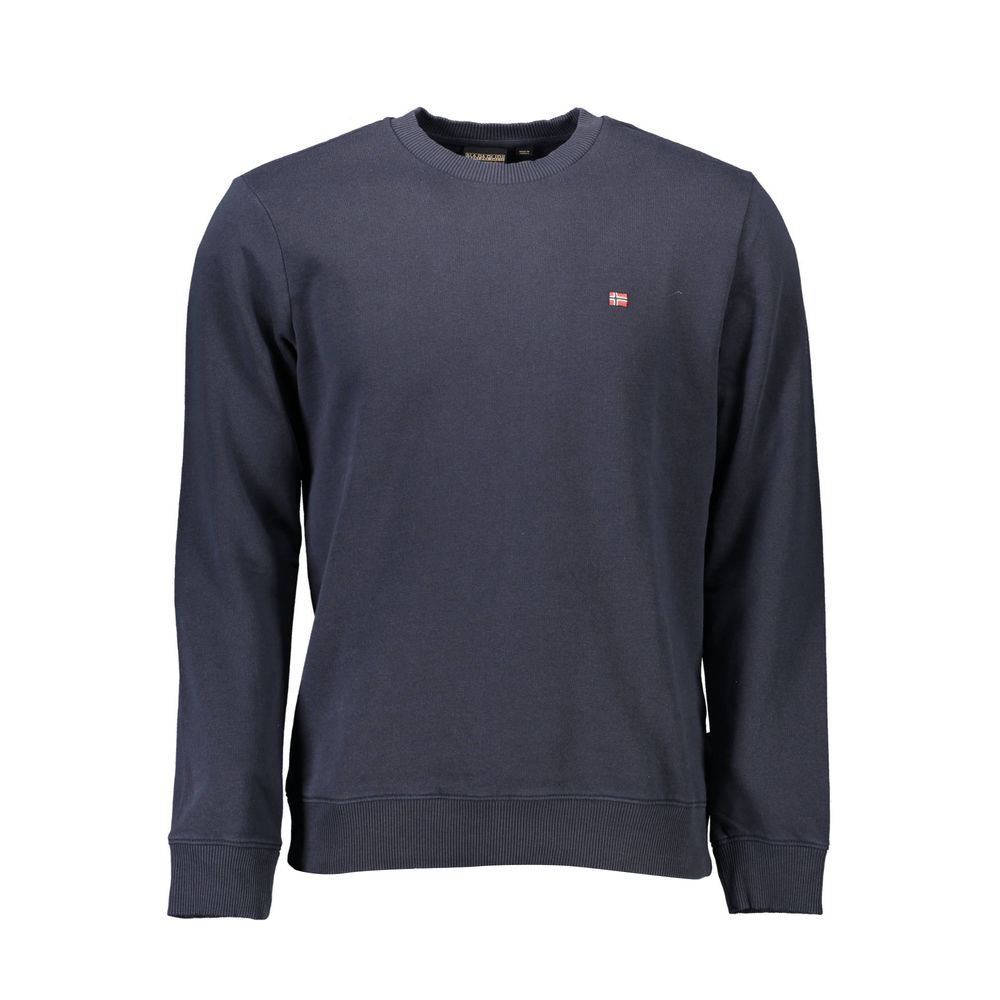 Pull Napapijri bleu en coton biologique pour homme