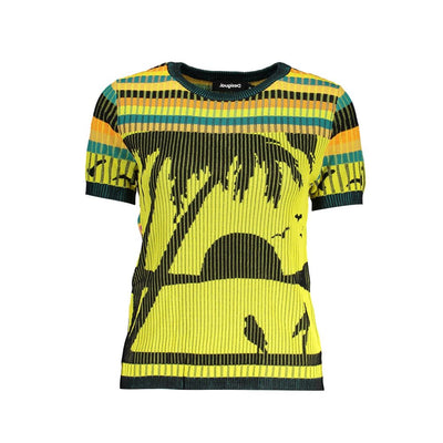 Pull Desigual en viscose jaune pour femme