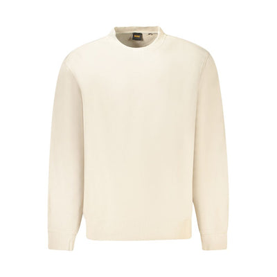 Pull homme en coton beige Hugo Boss