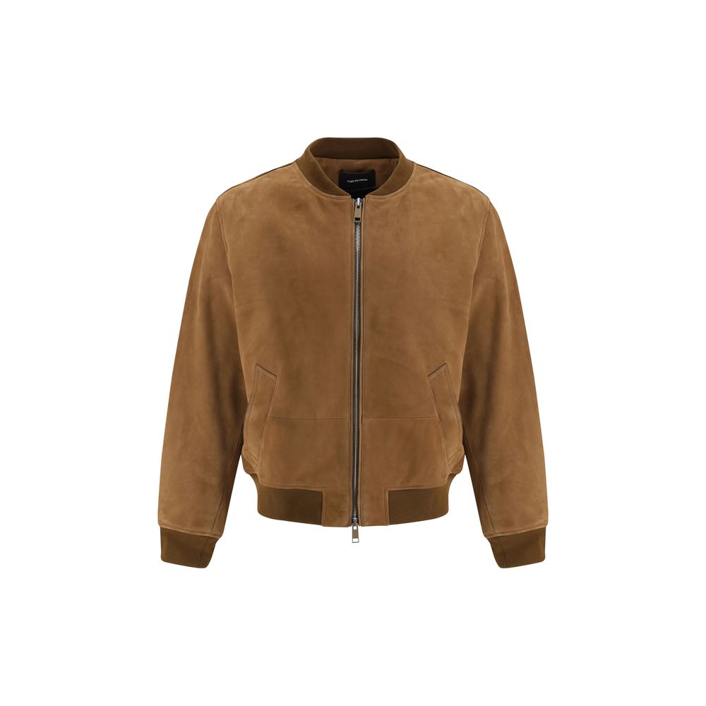 Blouson aviateur en daim Yves Salomon