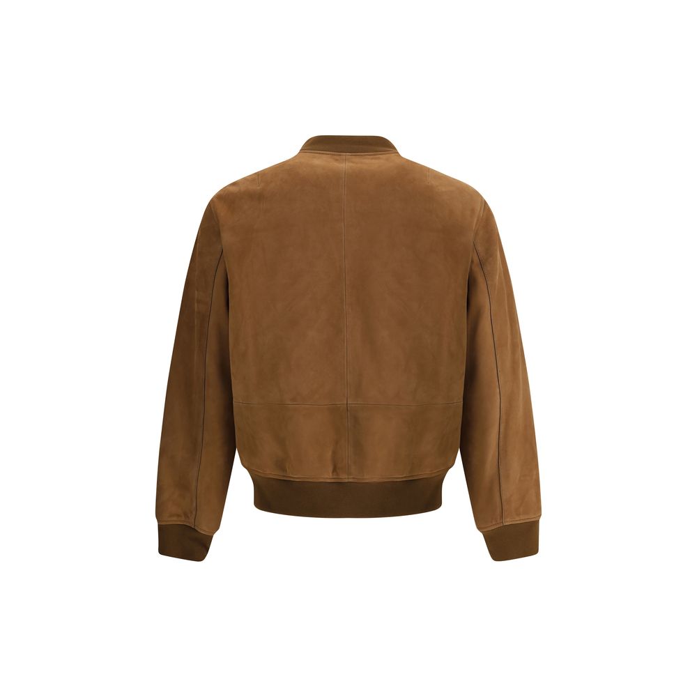 Blouson aviateur en daim Yves Salomon