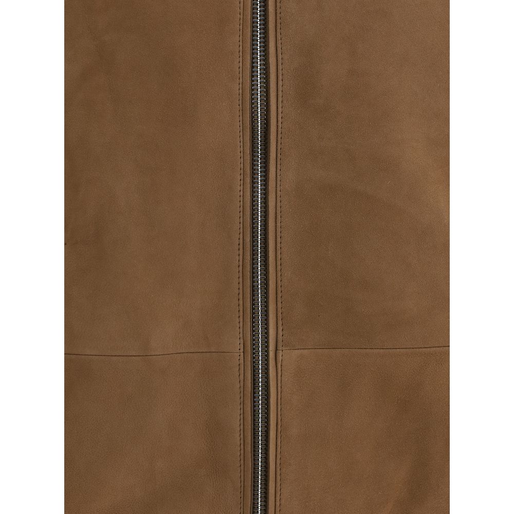Blouson aviateur en daim Yves Salomon