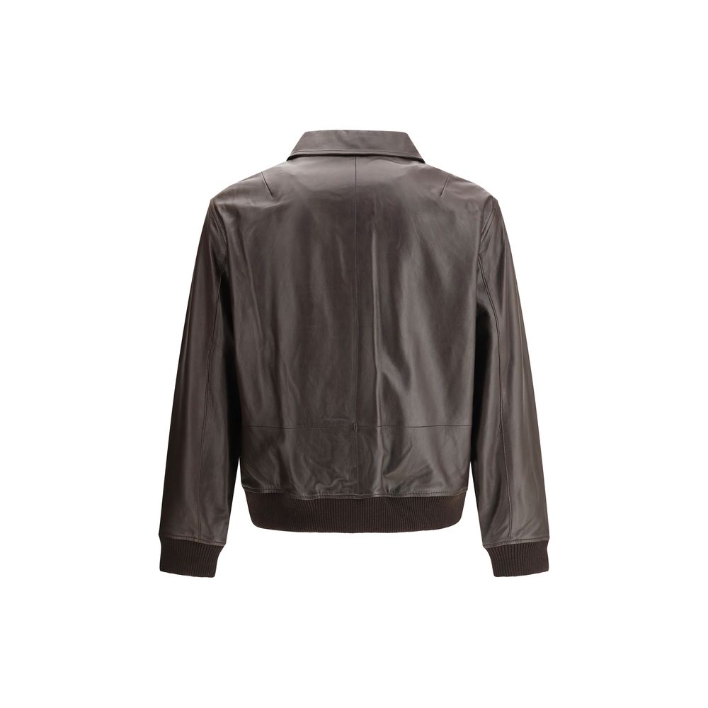 Veste en cuir d'agneau Yves Salomon
