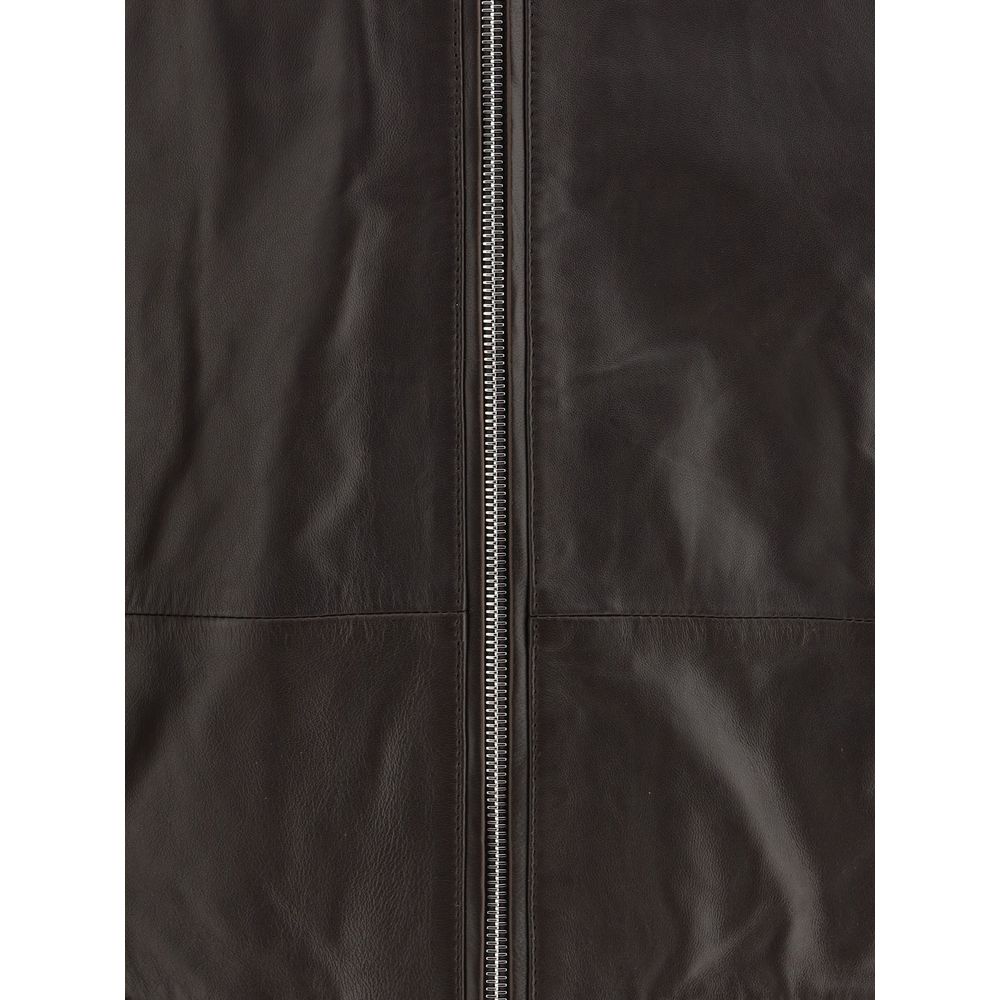 Veste en cuir d'agneau Yves Salomon