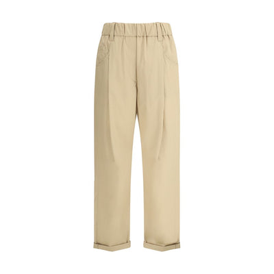 Pantalon élastique en coton Brunello Cucinelli