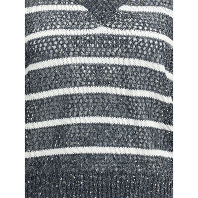 Brunello Cucinelli Gilet Rayé