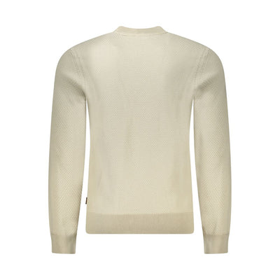 Pull homme en coton beige Hugo Boss