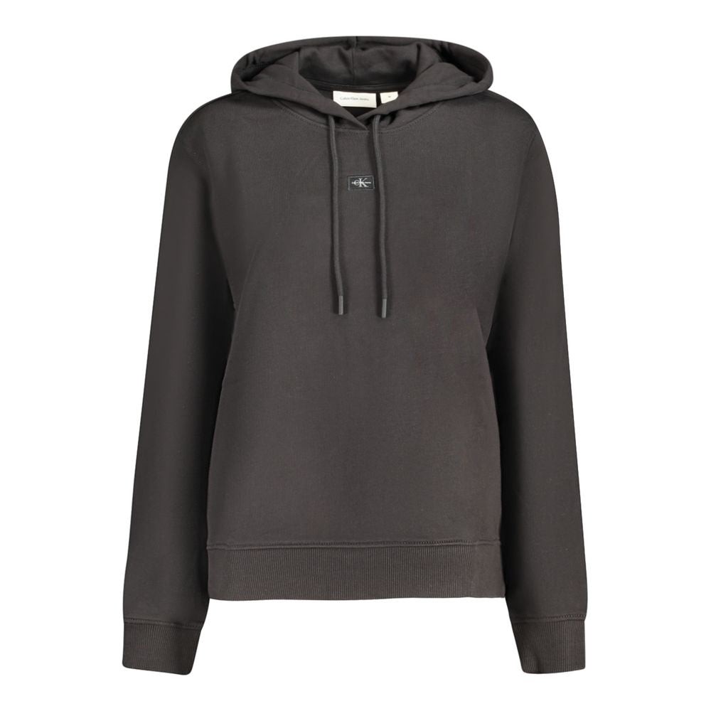 Pull femme en coton noir Calvin Klein