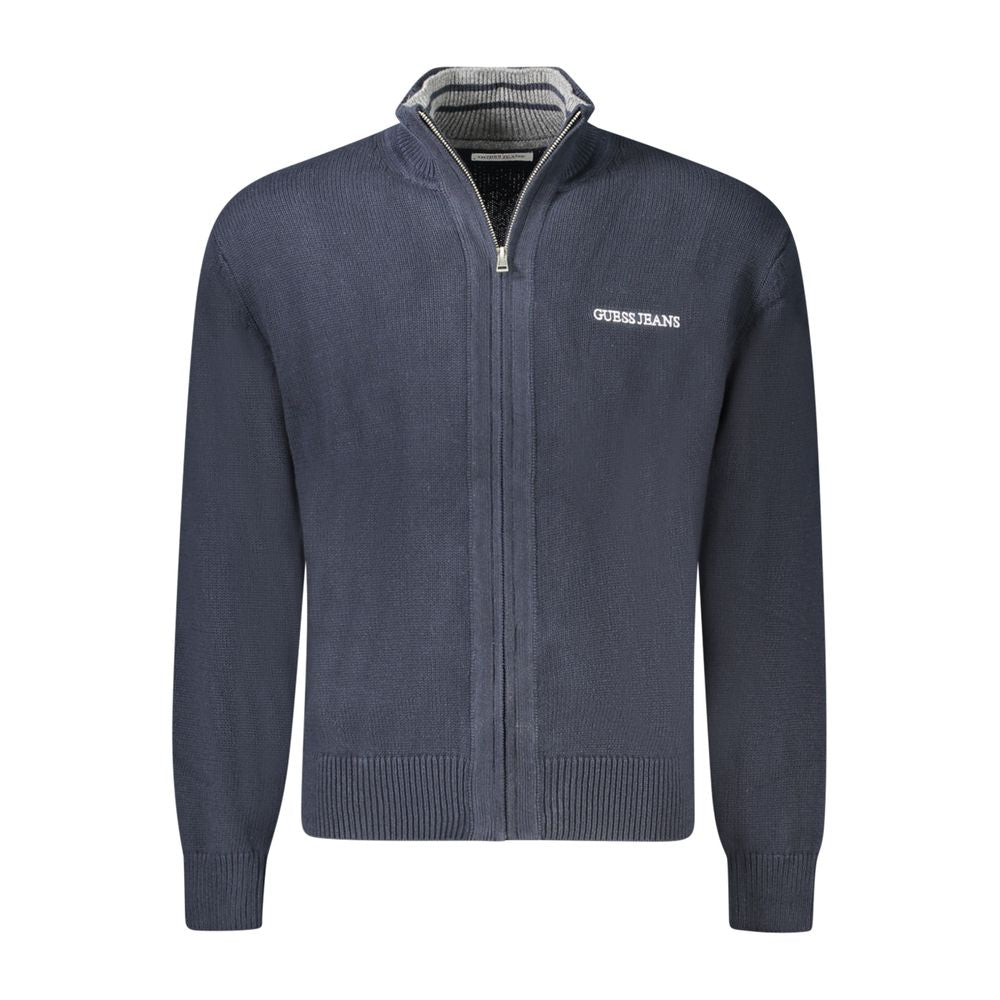Pull Guess Jeans bleu en coton pour homme