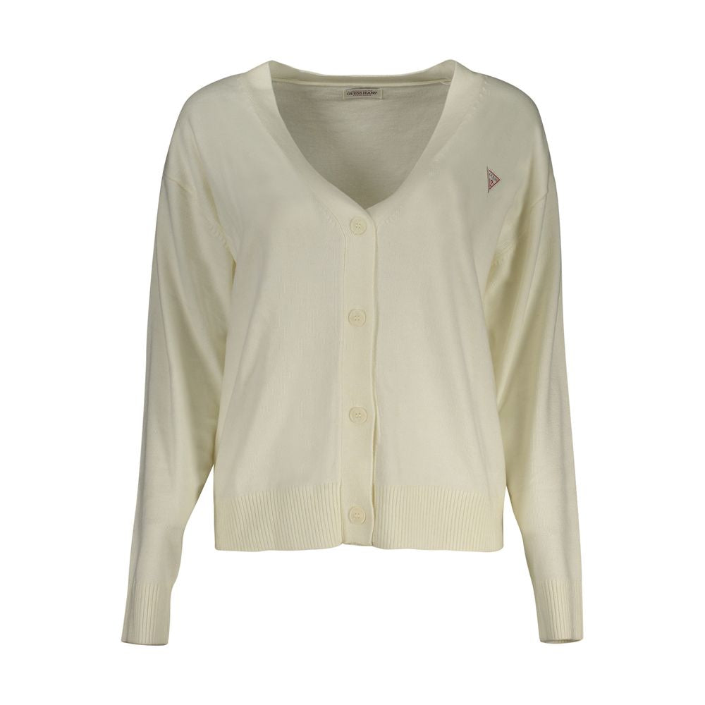 Pull Guess Jeans en polyester blanc