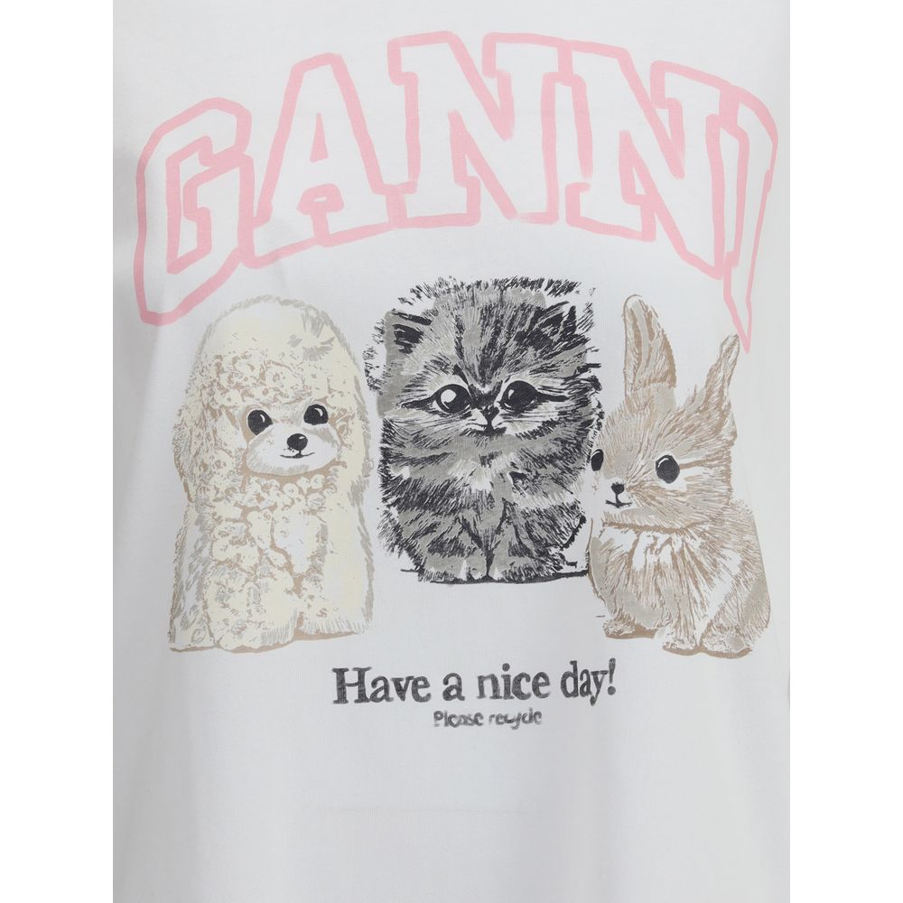 Ganni Have a Nice Day top met lange mouwen
