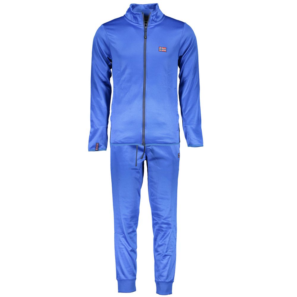 Pull bleu en polyester Norvège 1963
