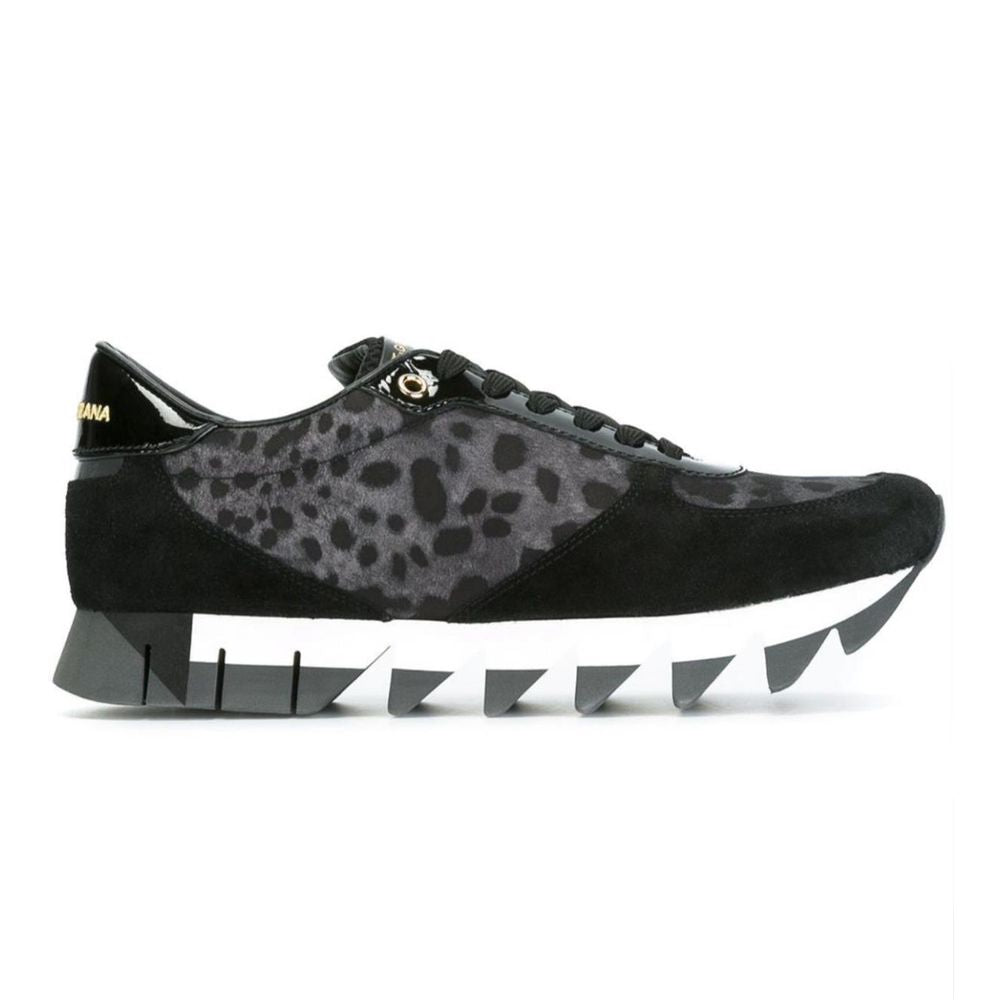 Baskets en cuir de veau noir de Dolce &amp; Gabbana