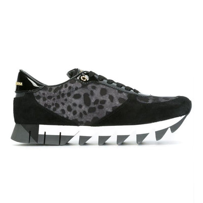 Baskets en cuir de veau noir de Dolce &amp; Gabbana