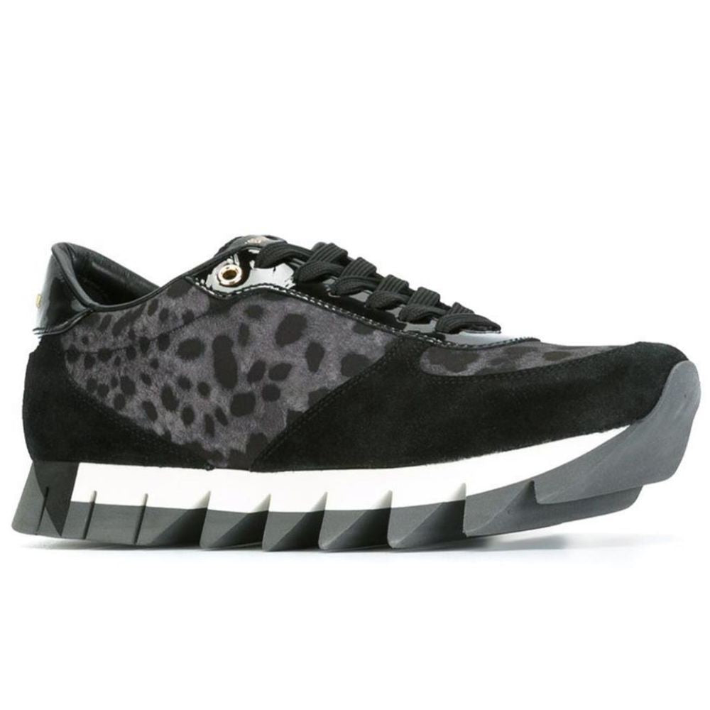 Baskets en cuir de veau noir de Dolce &amp; Gabbana